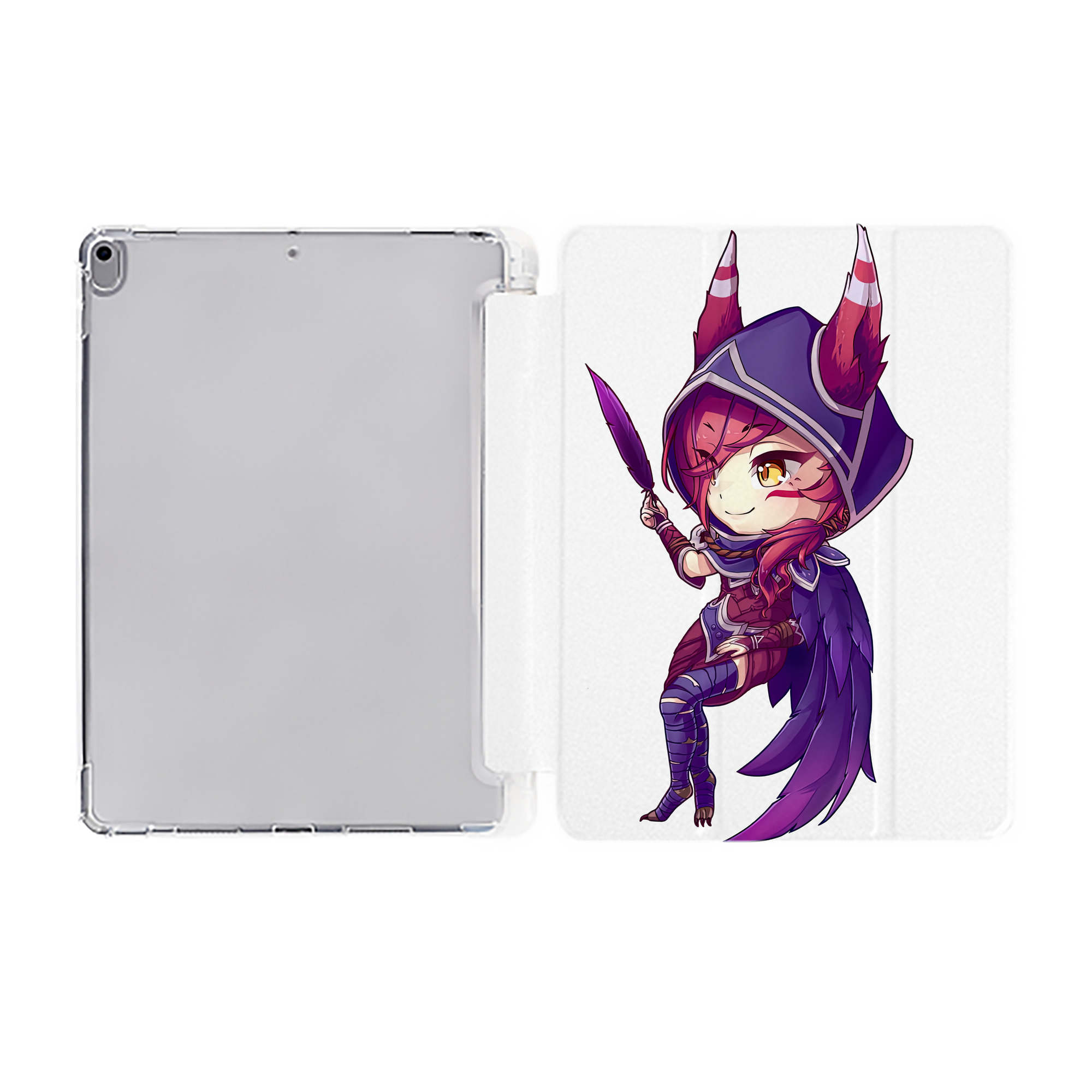 （画像用） リーグ・オブ・レジェンド League of Legends LOL IPad ケース ペン収納付き 三つ折りスタンド PUレザー×シリコン 対応機種9.5/10.5/10.9インチ